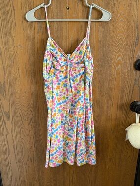 Floral Spaghetti Strap Nightdress - Pink Multi